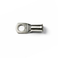 Top-down view of 50mm² M10 copper lug with size identification markings
