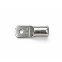 Top-down view of 70mm² M6 copper lug with size identification markings