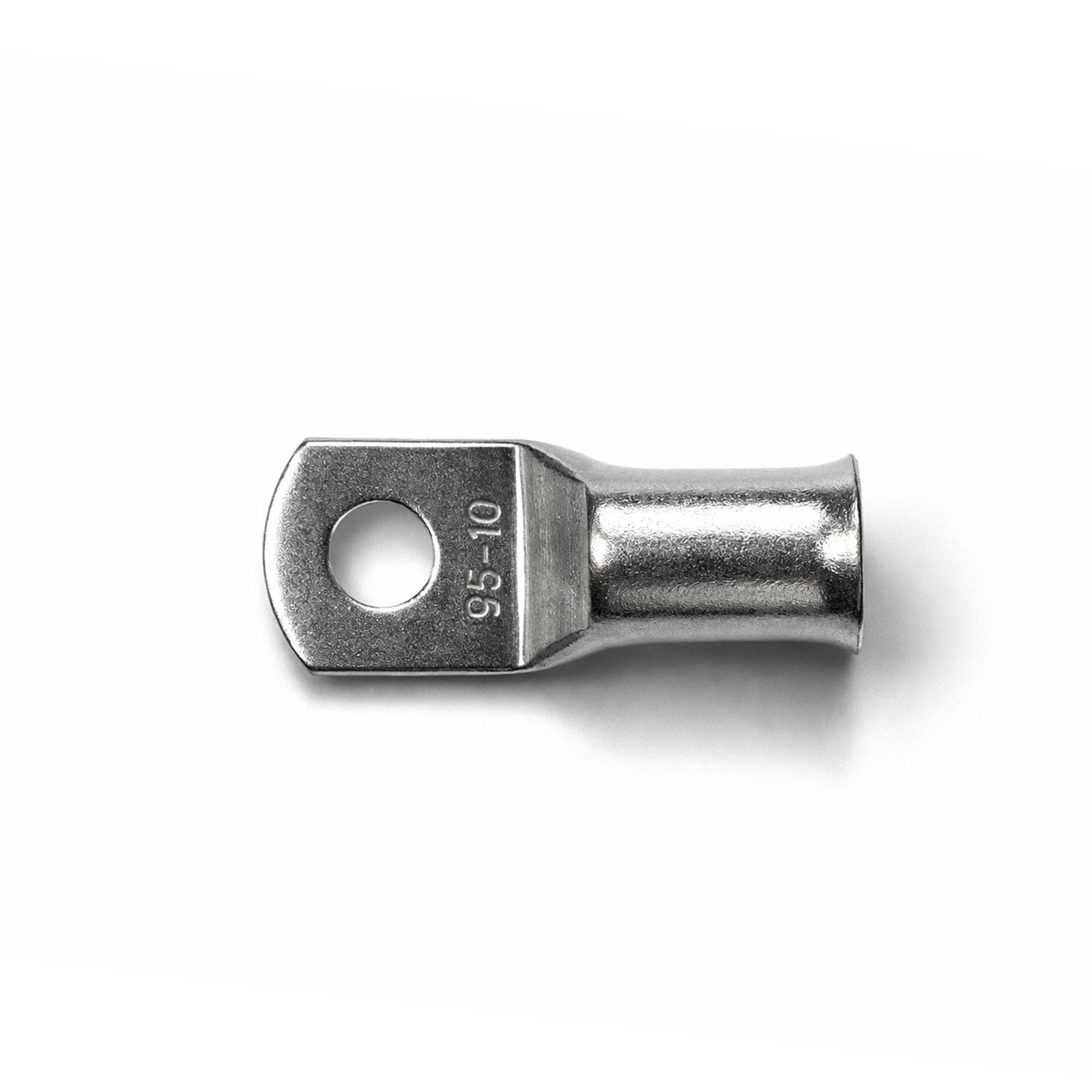 Top-down view of 95mm² M10 copper lug with size identification markings