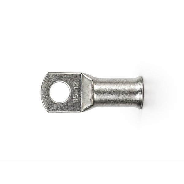 Top-down view of 95mm² M12 copper lug with size identification markings