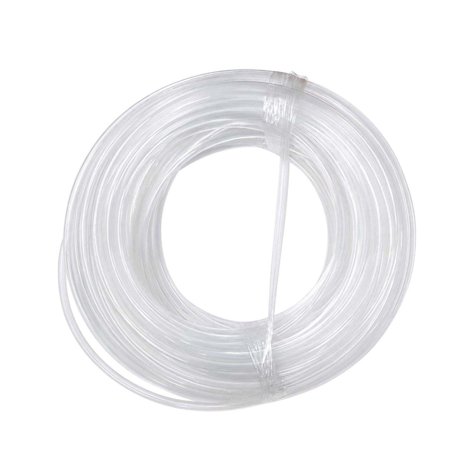 Top view of a coiled white 10mm PTFE battery vent tube
