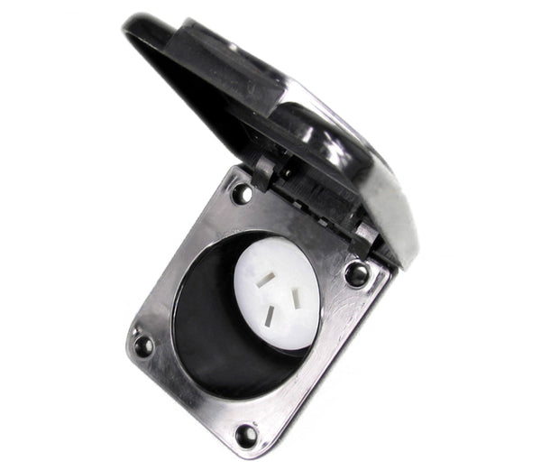 Transco 10A Black Caravan Power Outlet