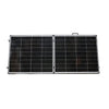 Full front view of unfolded 200W solar panel array