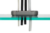 Side view of the cable seal installed on a transparent surface showing the internal seal