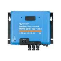 Front view of Victron SmartSolar MPPT 250/100-MC4 solar charge controller