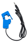 Blue split-core current transformer with 20m cable and 3.5mm jack connector
