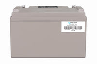 Rear view of battery case with barcode sticker for Victron 12V 110Ah gel model