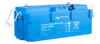 Angled view of Victron 12.8V 200Ah SuperPack NG battery with EFS connector and M8 terminals