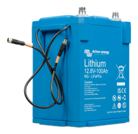 Perspective view of the NextGen Victron lithium battery and BMS connector leads