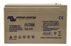 Front view of Victron 12V 14Ah AGM deep cycle battery showing specifications
