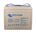 Victron 12V 170Ah AGM Super Cycle battery front view with blue rope handles