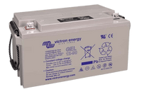 Side perspective of Victron 12V 90Ah rechargeable gel battery