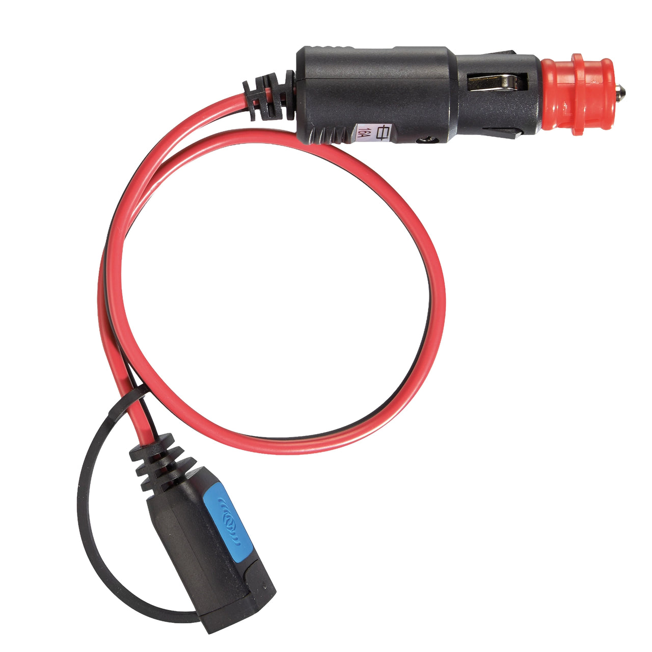 12V accessory cigarette plug with 16A fuse and DC connector for Victron IP65 battery chargers