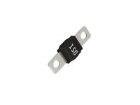 150A MIDI fuse featuring black housing and silver-coloured bolt-down metal terminals