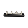 Front view of Victron 150A 4-terminal busbar without cover showing stainless steel studs