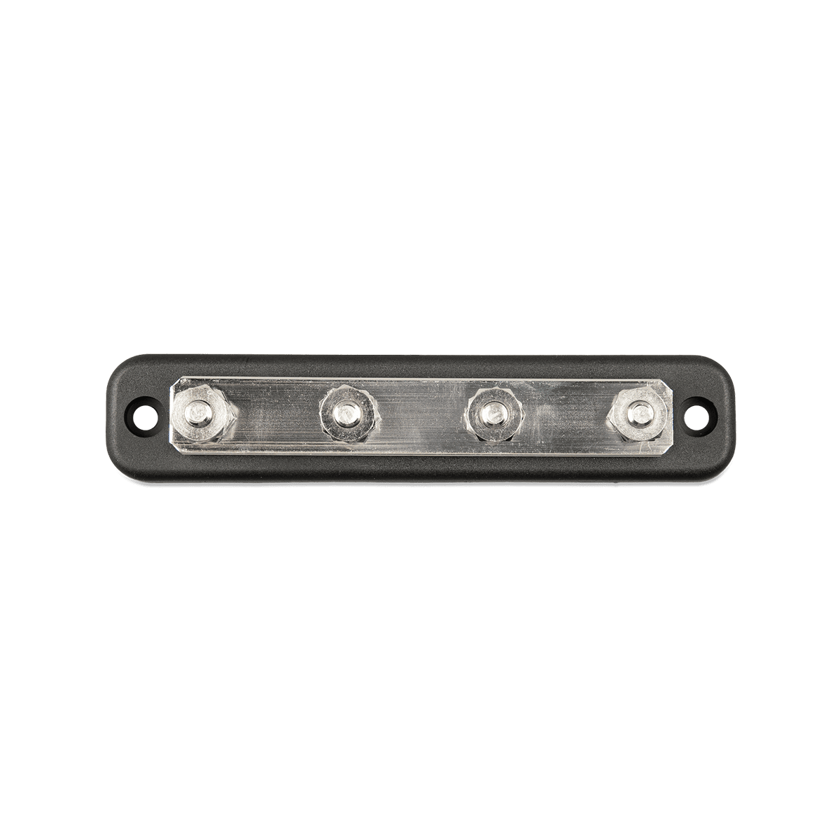 Top-down view of a Victron 150A 4-terminal busbar without cover