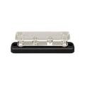 Victron 150A 4-terminal busbar with clear polycarbonate cover on black base