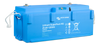 Perspective view showing the mounting base and side profile of the blue lithium battery