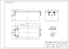 Dimensional drawing for 265Ah gel battery showing 520mm length and 268mm width