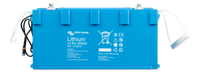 Front view of blue 300Ah lithium battery highlighting the IP65 enclosure