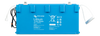 Front view of blue 300Ah lithium battery highlighting the IP65 enclosure