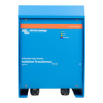 Front view of blue Victron 4500W isolation transformer with status indicator LEDs
