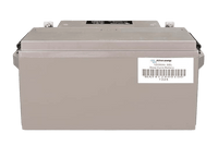 Rear identification label of Victron 90Ah gel battery with SKU barcode