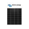 Front view of a 90W monocrystalline solar panel in a silver aluminium frame