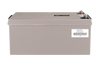 Rear side of the 12V 220Ah AGM battery with product barcode and SKU label