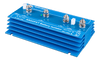 Perspective view of the Argo FET 100-3 battery isolator showing the cooling fins