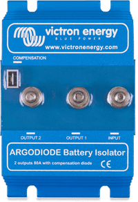 Victron Argodiode 80-2SC battery isolator with blue heatsink and three connection studs