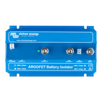 Top-down view of Argofet battery isolator showing connection labels and terminals