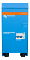 Front view of Victron Autotransformer 120/240V 100A with circuit breaker and LED status panel