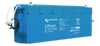 Angled view showing high-speed digital BMS cables with M8 circular connectors on the side of the battery
