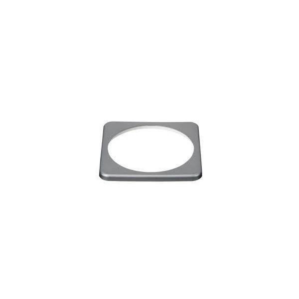 Square grey plastic bezel for mounting the battery monitor gauge