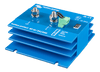 Perspective view of the 220A battery protect highlighting the blue aluminium heat sink fins