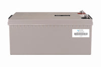 Rear perspective of the battery with product serial number and model identification sticker