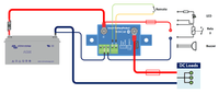 Wiring diagram for Victron Smart BatteryProtect showing battery, DC load, and remote switch connections