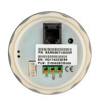 Rear view of the BMV-712 monitor showing RJ12 port, relay terminals, and product labels