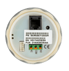 Rear view of the BMV-712 monitor showing RJ12 port, relay terminals, and product labels