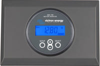 Victron BMV-700 battery monitor installed in the grey wall mount enclosure