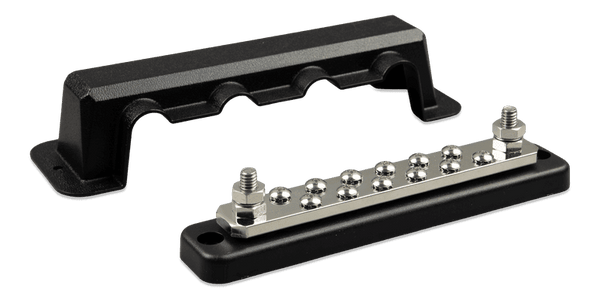 Victron 250A busbar with 12 terminal screws and detachable black ABS cover