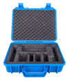 Interior of the Victron carry case with custom foam cutouts for charger and accessories