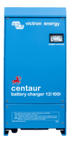 Blue Victron Centaur 12V 100A battery charger with analogue ammeter