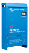 Right-side perspective of the Centaur 12/40 battery charger housing showing cooling vents