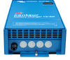 Base view of the battery charger showing cable entry points and mounting flange