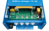 Internal view of Centaur battery charger showing DC output studs and AC input terminals