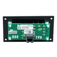 Rear view of charger control panel showing the green PCB and 8-pin modular RJ45 connection port