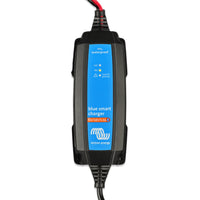 Front view of Victron 6V 12V 1.1A Blue Smart charger with status indicators