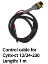 Black 1 metre control cable with connector for the Cyrix-ct 12/24-230 battery combiner